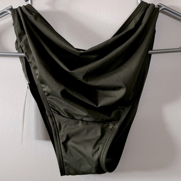 Lauren Ralph Lauren Beach Club Pull On Hipster Swim Bottom olive Women US 12 - Picture 6 of 8